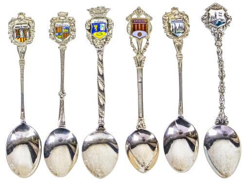 CONJUNTO DE SEIS CUACHARILLAS DE COLECCIÓN EN PLATA