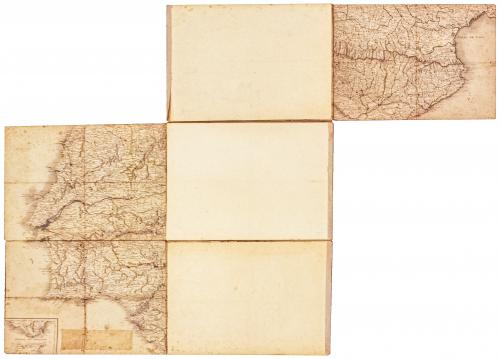 MAPA DE ESPAÑA Y POTRUGAL CIRCA 1799
