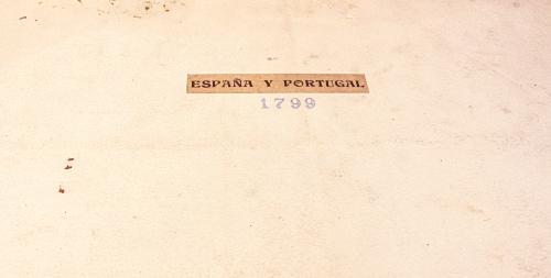 MAPA DE ESPAÑA Y POTRUGAL CIRCA 1799
