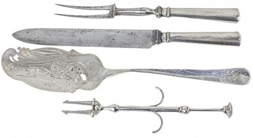 CONJUNTO DE CUBIERTOS DE SERVIR EN PLATA