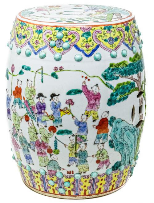 TABURETE DE PORCELANA ORIENTAL