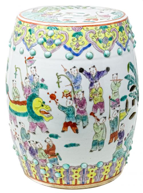 TABURETE DE PORCELANA ORIENTAL