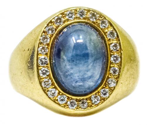 ANILLO CON ZAFIRO DE LOS AÑOS 80
