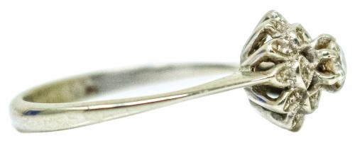 ANILLO ROSETÓN CON BRILLANTES AÑOS 70