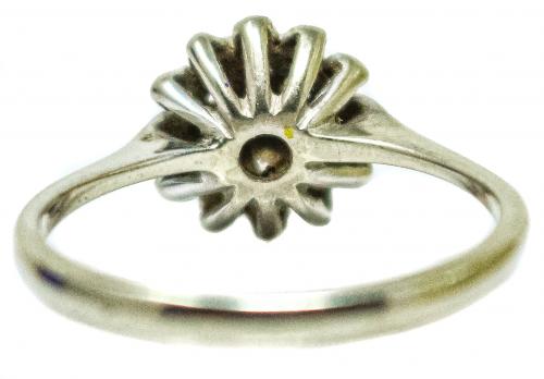 ANILLO ROSETÓN CON BRILLANTES AÑOS 70