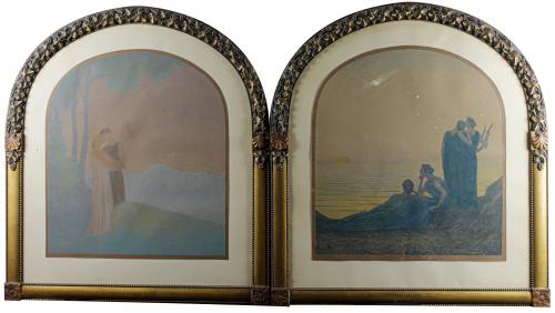 DOS LITOGRAFÍAS FIRMADAS ALPHONSE OSBERTS