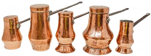 CHOCOLATERAS DE COBRE DE FINALES DE S. XIX