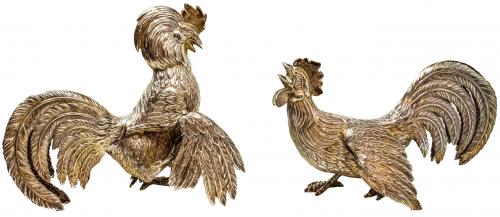 PAREJA DE GALLOS DE LOS AÑOS 60