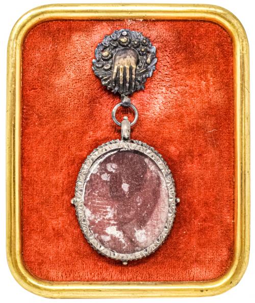 MEDALLÓN PORTA RELICARIO DE LA PRIMERA MITAD DE SIGLO XIX