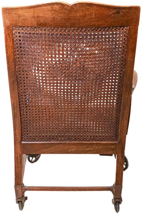 SILLÓN INGLÉS CON RUEDAS DE MEDIADOS S.XIX