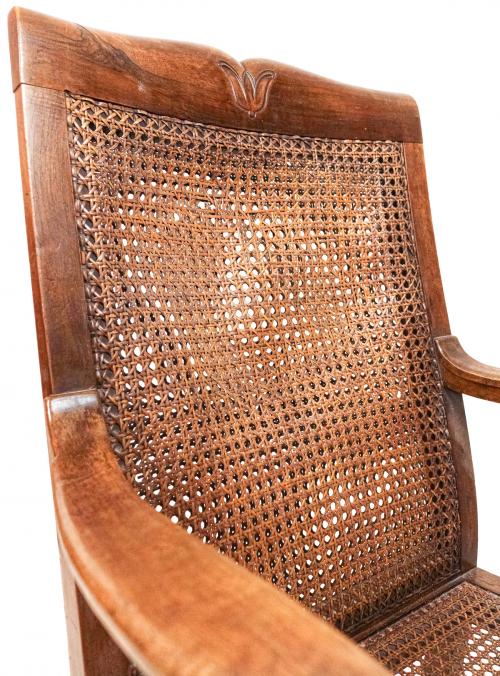 SILLÓN INGLÉS CON RUEDAS DE MEDIADOS S.XIX