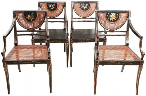 CUATRO SILLAS ESTILO REGENCY DE MEDIADOS DEL S.XX