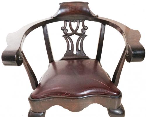 PAREJA DE SILLAS INGLESAS "CHIPPENDALE" S. XIX