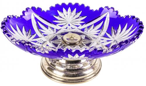 CENTRO DE CRISTAL Y PLATA DE LA PRIMERA MITAD DEL S. XX