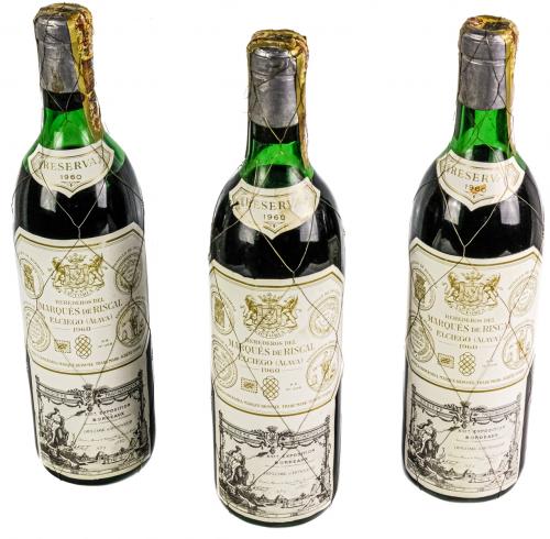 TRES BOTELLAS MARQUÉS DE RISCAL 