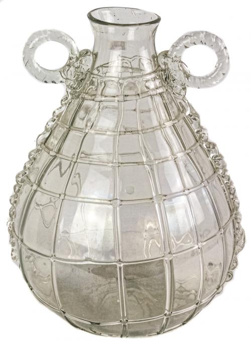 JARRÓN EN CRISTAL SOPLADO DE LA PRIMERA MITAD DE SIGLO XX