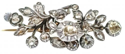 ADEREZO CON DIAMANTES DEL S.XIX