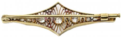 BROCHE CON DIAMANTES DE LOS AÑOS 20
