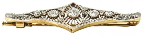 BROCHE CON DIAMANTES DE LOS AÑOS 20