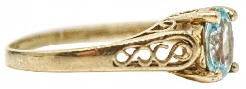 ANILLO CON TOPACIO AZUL