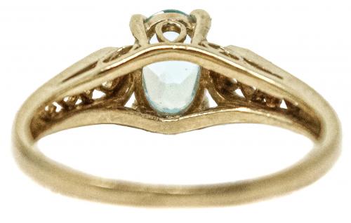 ANILLO CON TOPACIO AZUL