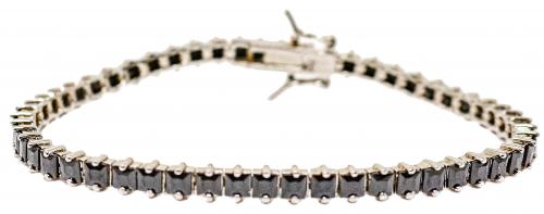 PULSERA RIVIERE CON CIRCONITAS NEGRAS