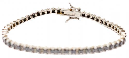 PULSERA RIVIERE CON CIRCONITAS NEGRAS