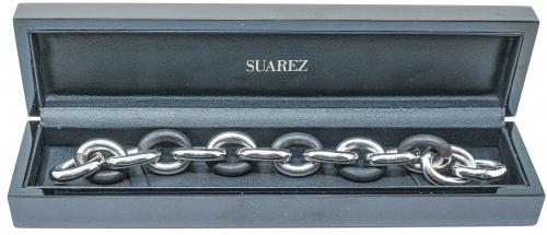 PULSERA DE PLATA Y ÉBANO DE SUAREZ