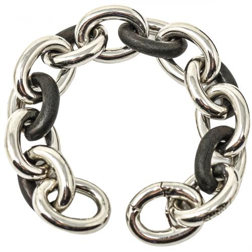 PULSERA DE PLATA Y ÉBANO DE SUAREZ