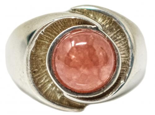 ANILLO DE PLATA CON RODOCROSITA