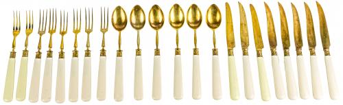 SERVICIO DE CUBIERTOS PARA POSTRE AÑOS 40