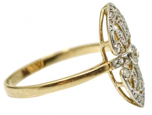 SORTIJA CON DIAMANTES DE PPS. DEL S.XX
