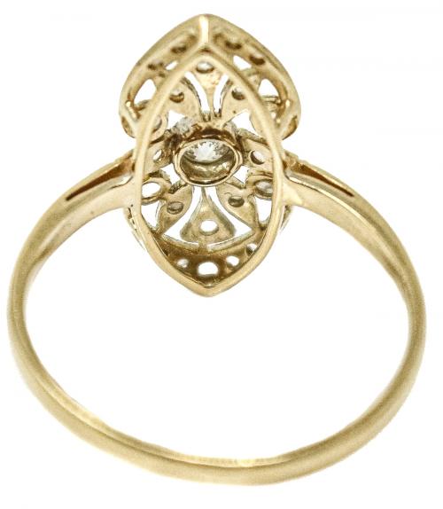SORTIJA CON DIAMANTES DE PPS. DEL S.XX