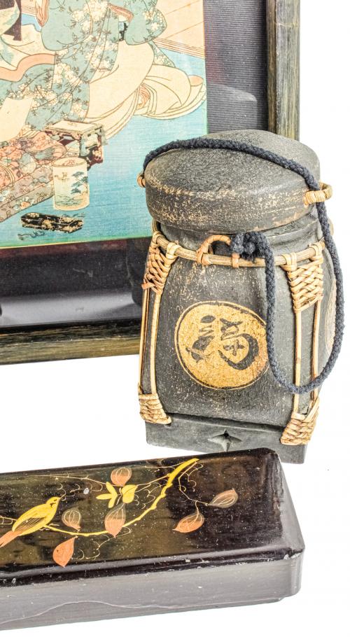 CONJUNTO DE CUATRO PIEZAS CHINAS DE MEDIADOS S.XX