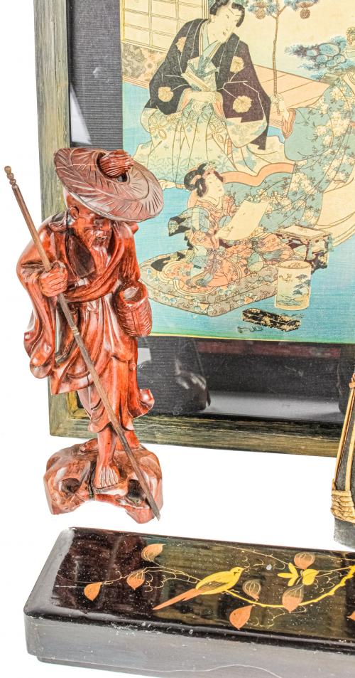 CONJUNTO DE CUATRO PIEZAS CHINAS DE MEDIADOS S.XX
