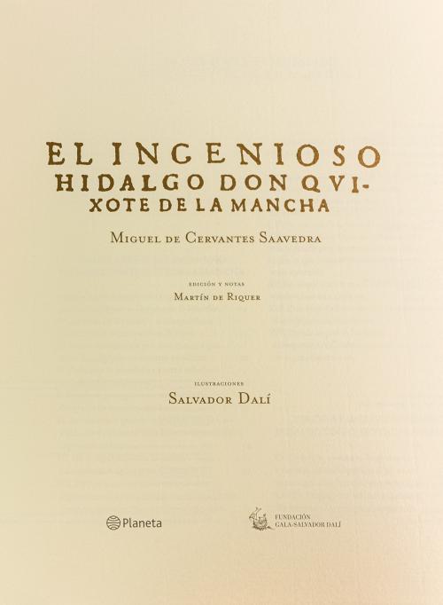 "EL INGENIOSO HIDALGO DON QUIJOTE DE LA MANCHA"