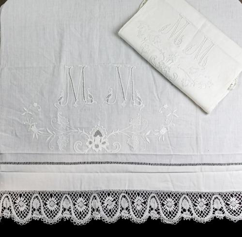 JUEGO DE CAMA DE MATRIMONIO DEL PRIMER TERCIO S.XX