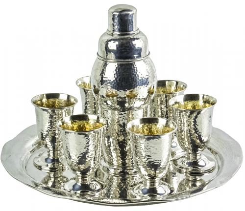 CONJUNTO DE COCTAIL EN PLATA DE MEDIADOS DEL S.XX