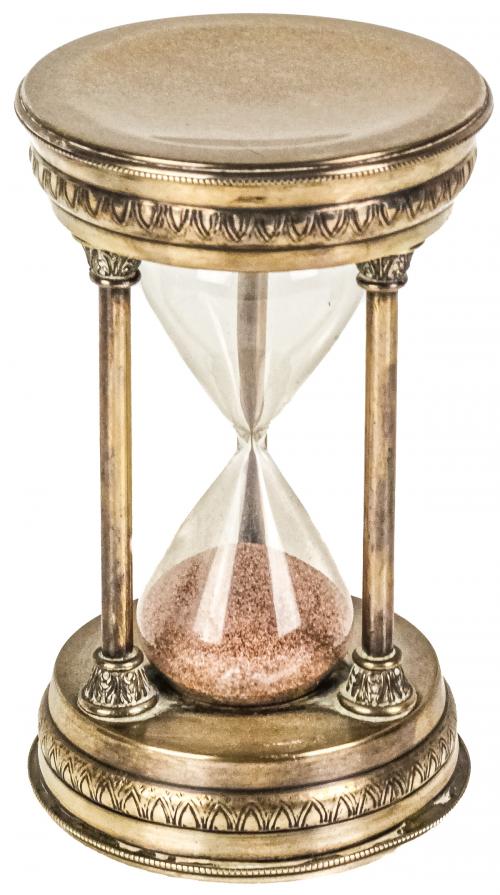 RELOJ DE ARENA DE PLATA DE LA SEGUNDA MITAD DEL S.XX
