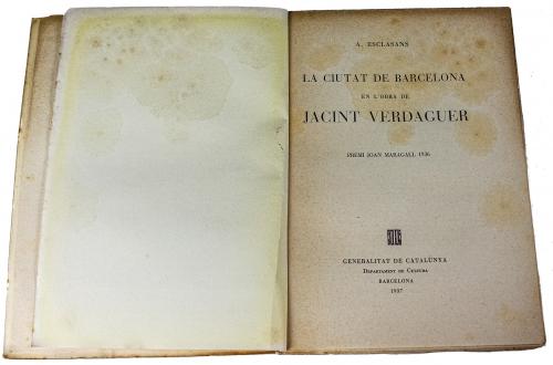 "LA CIUTAT DE BARCELONA EN L&#39;OBRA DE JACINT VERDAGUER"