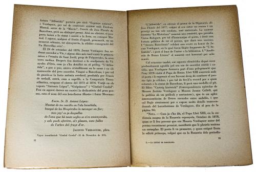 "LA CIUTAT DE BARCELONA EN L&#39;OBRA DE JACINT VERDAGUER"