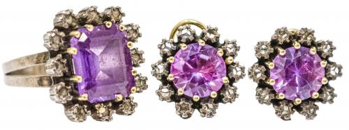 ANILLO Y PENDIENTES DE PLATA