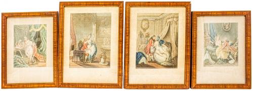 CUATRO GRABADOS DE "LES ESTAMPES EROTIQUES JAPONAISE"