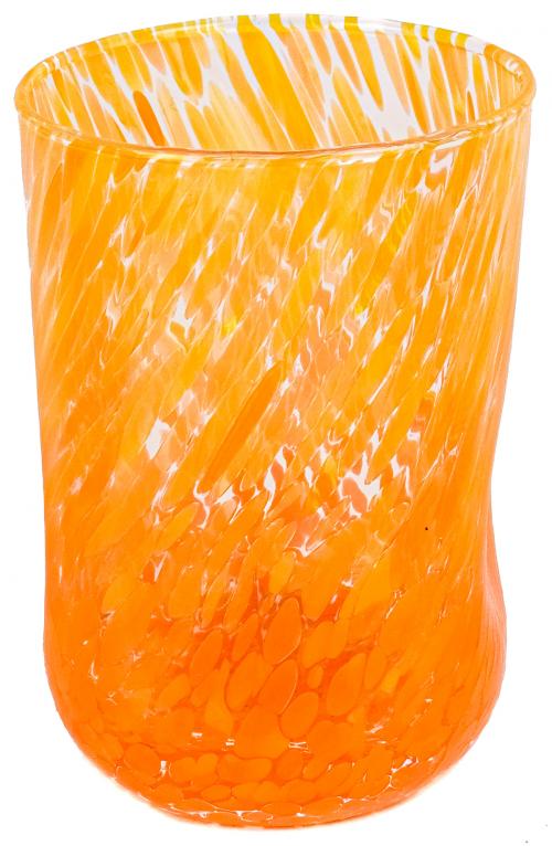 SEIS VASOS DE VIDRIO SOPLADO DE MURANO