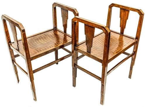 PAREJA DE BANQUETAS DE LOS AÑOS 30