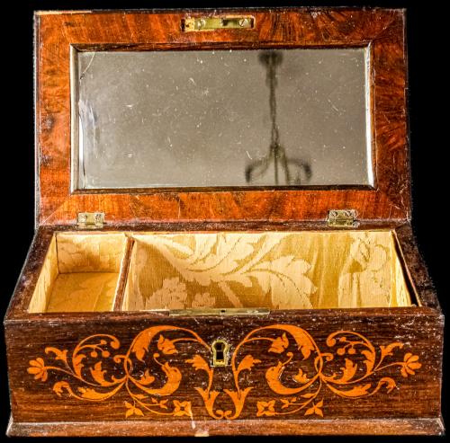 CAJA JOYERO EN MARQUETERÍA DEL PRIMER TERCIO S.XX