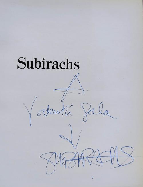 SUBIRATS: OBRES DE 1974 A 1984. EJEMPLAR DEDICADO POR ,,,