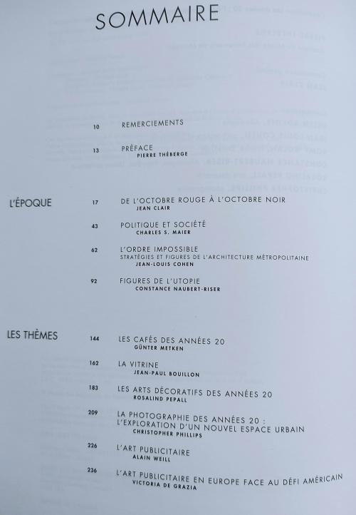LES ANNÉES 20, L’ ÂGE DES METROPOLES.  