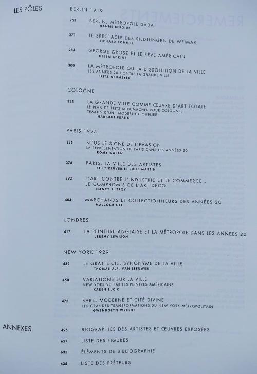 LES ANNÉES 20, L’ ÂGE DES METROPOLES.  