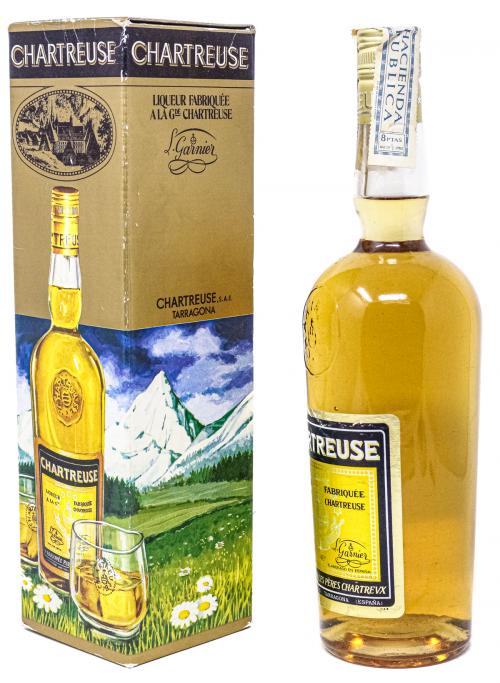 BOTELLA DE LICOR CHARTREUSE ETIQUETA AMARILLA